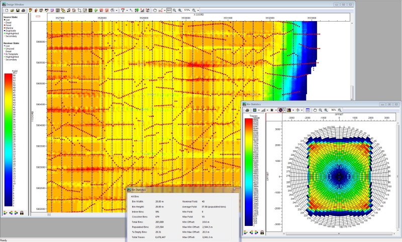 Survey design for a 3D-seismic measurement