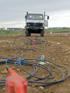 Fallgewicht und Geophone